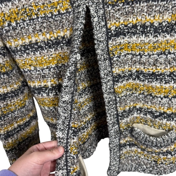 Banana Republic Chartreuse Wool Mohair Blend Sweater Jacket Multi Size S - Picture 5 of 10